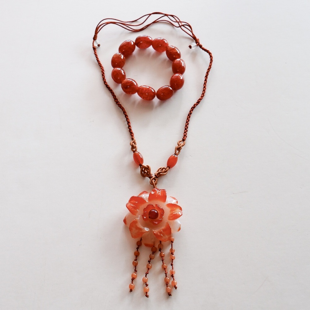 Handmade Beaded Necklace & Bracelet set